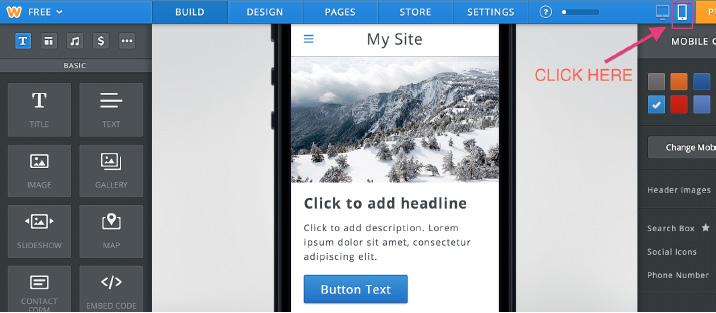 You can add, remove, and edit elements on your mobile site in the exact same manner as you do on your desktop site.