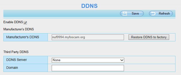 If the network error, you fail to get the DDNS, please try again. Once you success get Foscam DDNS, you can follow below step to use. Here take test09.myfoscam.org for example.