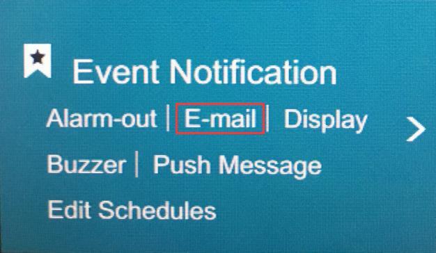 Alarm, turn on email alert function and