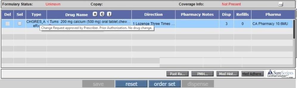 Change Request Prior Authorization Response (cont d) Encounter workflow for an approved Change Request: Prior Authorization The original prescription is retained on the original encounter The Type