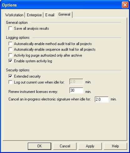 Additional Features Figure 5.3 Enable System Activity Log and Extended Security System Activity Log 1 To view the current system activity log, go to the Main Menu.