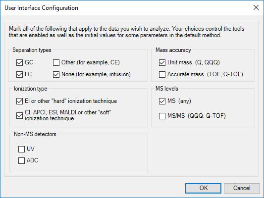 User Interface Configuration Separation types (Check GC or LC)