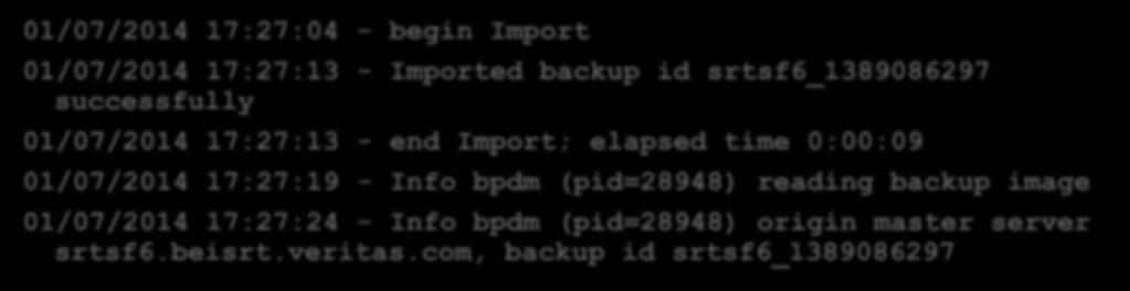- Info bpdm (pid=28948) origin master server srtsf6.