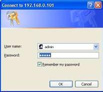 M. In the Connect to dialog box, enter admin in both the User name and Password fields. Authenticate. N.