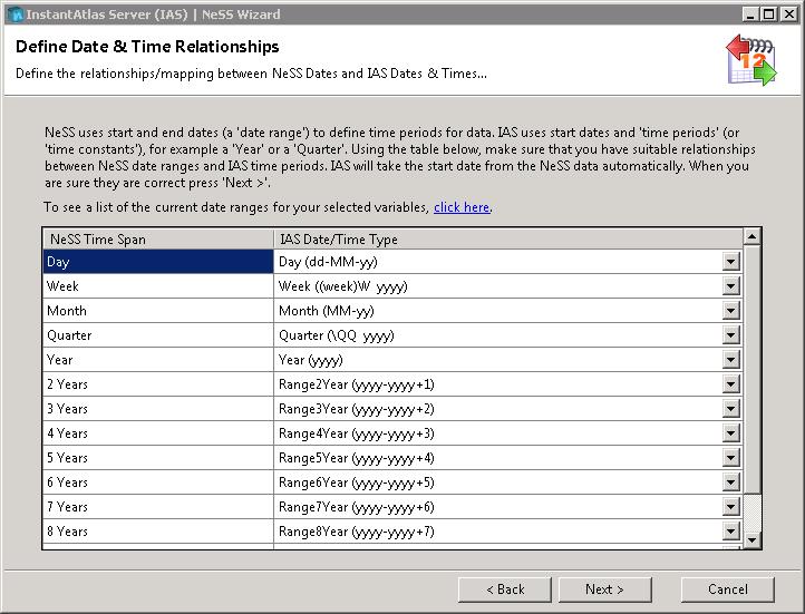 InstantAtlas Server NeSS Data Transfer Tool Page 18 The user is informed if multiple matches are found under scenarios 2-4, in this case no relationships are defined.