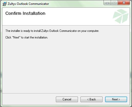 7. A Confirm Installation window opens.
