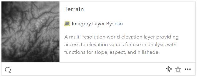 When Working with Esri Elevation Data Called Terrain in ArcGIS Online Multi-resolution