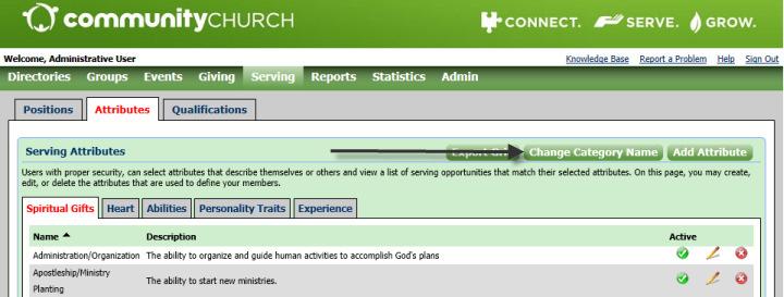 Unit 5: Volunteer Ministry 2. On the Attributes tab, click the category tab you want to rename. 3.
