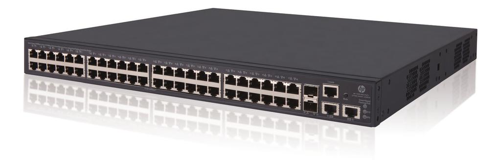 Data sheet HP 1950 Switch Series Key features Four 10G uplinks for fast connection to servers and storage Two SFP+ and two 10GBASE-T ports supports fiber and cost-effective copper connectivity