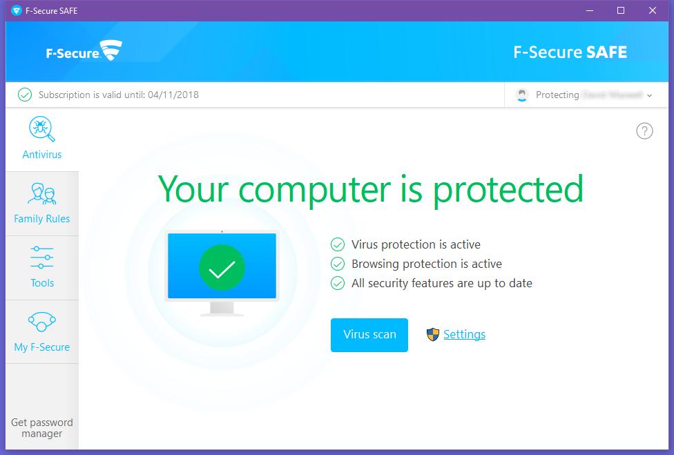 F-Secure SAFE Summary F-Secure Safe is a paid-for security suite that includes additional features such as parental controls and banking protection.