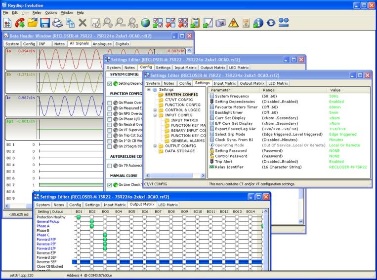 4: Typical Reydisp Manager screenshot Fig. 3: Typical Reydisp Evolution screenshot Reydisp Evolution is common to the entire range of Reyrolle numeric products.