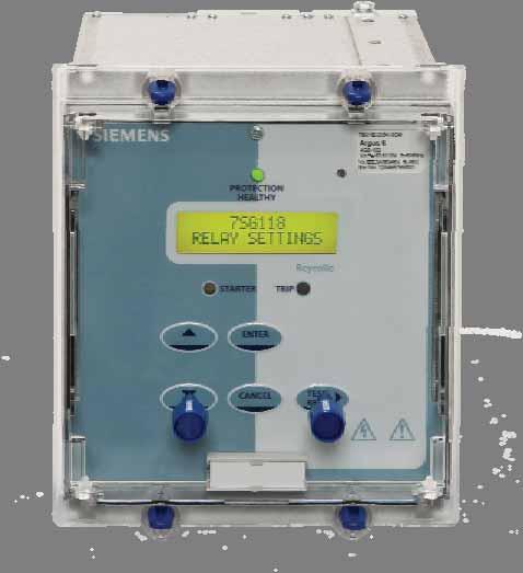 7SG118 Argus 8 Voltage and Frequency Relay Data Storage and Communication Serial communications conform to IEC60870-5-103 or Modbus RTU protocol.