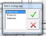 Language to select the language Tap on the