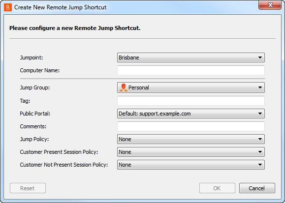 Create and Use Remote Jump Shortcuts Remote Jump enables a privileged user to connect to an unattended remote computer on a network outside of their own network. Remote Jump depends on a Jumpoint.