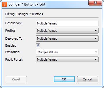 Expiration Public Portal You can also Edit the dynamic fields, Revoke a Bomgar Button, or Export the Bomgar Button usage statistics to a *.csv file.