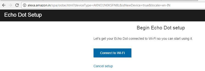 device -> click on continue Now Echo