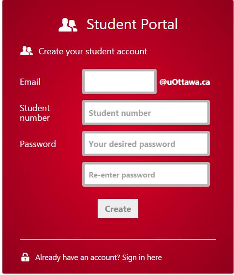 Step 3: Create a Ventus account (1) Enter the beginning of your uottawa email.
