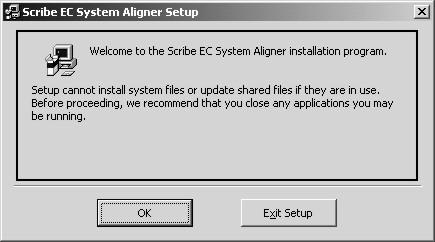 Installing the SCRIBE EC Alignment Utility 1.