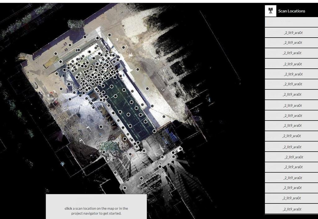 END RESULT OF LASER SCANNING - WEB BASED VIEWER - A secure cloud-based solution for storing and sharing scan data with