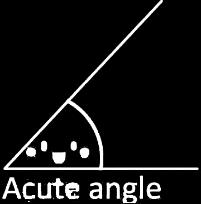 Acute Angle The measure of the angle which is less than 90 o.
