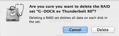 raid 0 delete Configuring with Disk Utility Delete RAID 0 Configuration The RAID deletion process