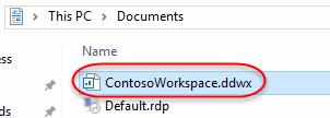 1. Open the ContosoWorkspace file created from the earlier walk-through. A.