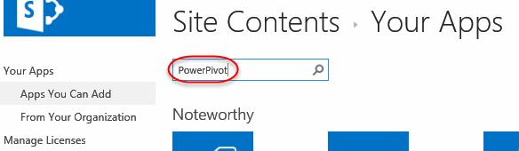 Configuring SharePoint Sites for Business Intelligence 10. Create a new PowerPivot Gallery library in the Team site for storing PowerPivot files. A.