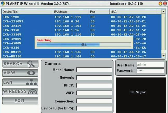 Chapter 3. Camera Windows Utility This chapter shows how to quickly set up your Industrial PoE Plus Outdoor IR IP Camera. The Industrial PoE Plus Outdoor IR IP Camera is with the default settings.