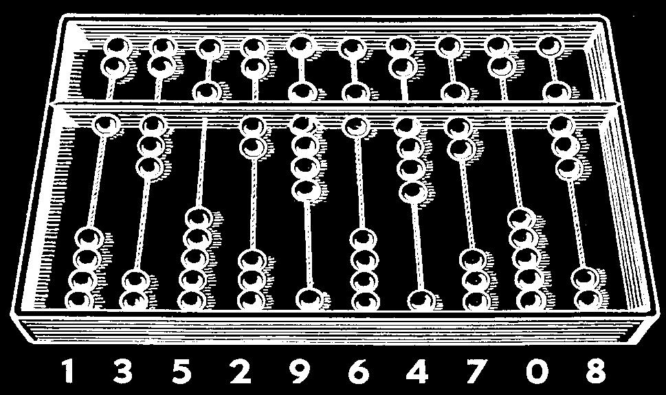 Fig: An Abacus The Chinese further improved on the abacus so that calculations could be done more easily. Even today abacus is considered as an apt tool for young children to do calculations.