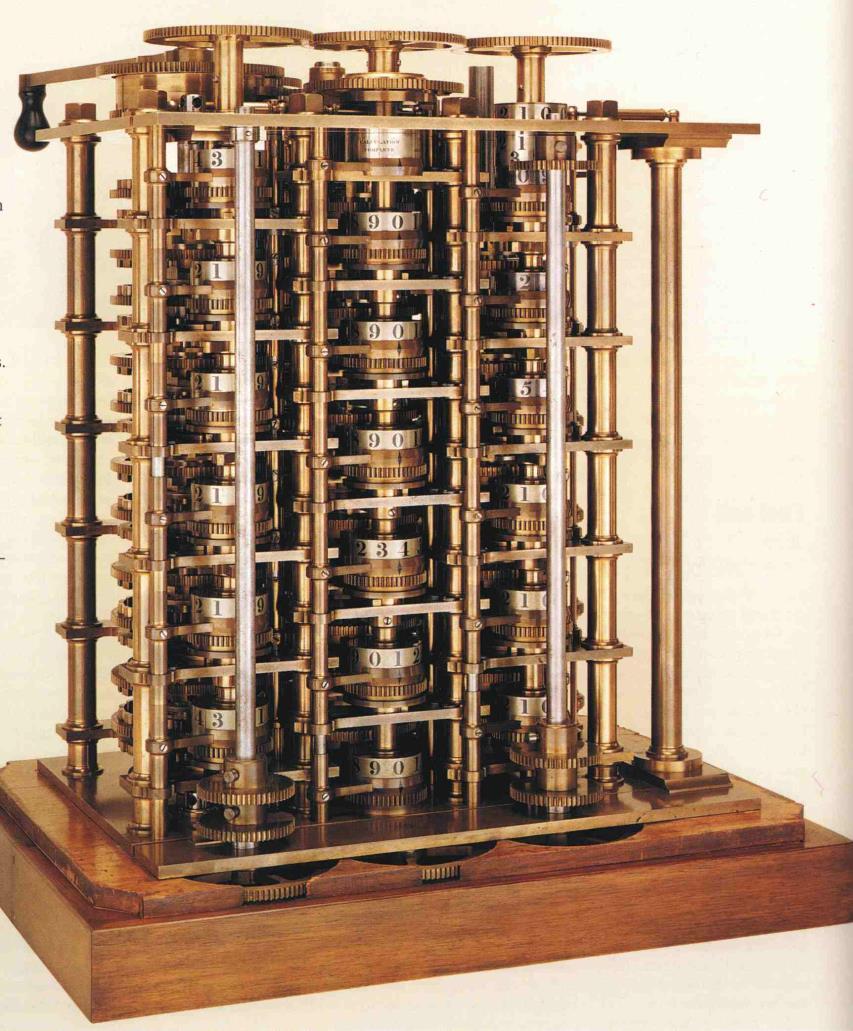 Difference Engine (By Babbage) Invented in 1823 Designed to produce math tables Mechanical