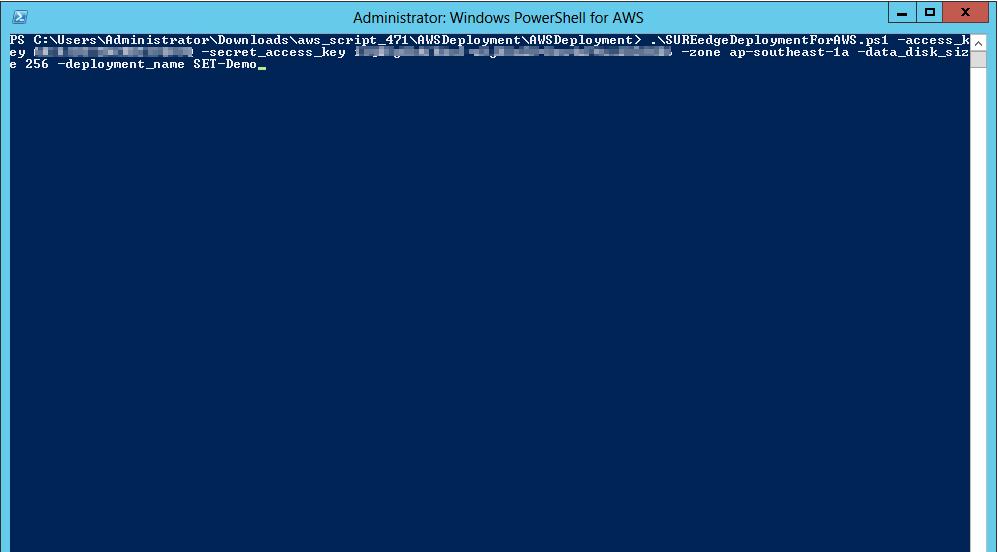 Once the deployment process begins do not close the Powershell window.