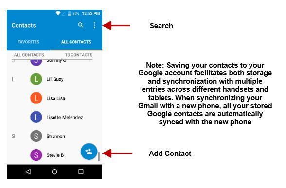 Contacts Open Contacts To access» Click on the applications menu then on the Contacts icon.» The default display is the phone contacts and SIM card contacts.