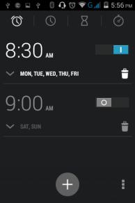 Alarm Clock Click on the Clock icon then click the alarm tab to enter the alarm clock