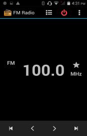 FM Radio FM Radio Through this function, you may listen to FM radio on the device.