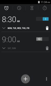 Alarm Clock Click on the Clock icon