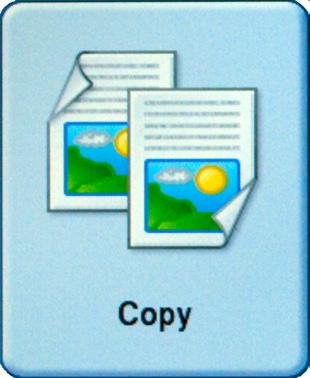 Copy 1. Load documents face-up in document feeder or face-down in the top LEFT hand corner of the plate glass. 2.