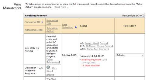 1 1 1 1 1 1 1 1 1 When the payment workflow is open within the RightsLink application, journal administrators and production staff have the ability to track the payment status and details across the