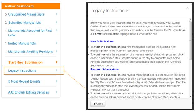 1 1 1 1 1 1 1 1 1 LEGACY INSTRUCTIONS The Author Dashboard redesign now offers multiple locations for contextual information and instructions.