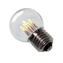Tubes Lamps & Lamps Tubes Decoration Lamps G45 LED LAMP DECO HIGH 40V 1, W Input: 0-40V AC Power: 1,7 Watt Power factor: >0,8 LED qty: 30 pc Beam: 190