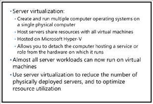 infrastructure, where the client computer operating systems run on a server virtualization host. User state virtualization.