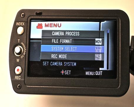 3. Selecting the Camera/Recording modes Open the LCD screen, which is located on the left side of