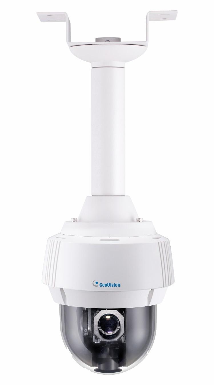 2. Installation GV-Panoramic PTZ Camera can be mounted on the ceiling using the supplied Straight Tube Mount. Make sure the ceiling has enough strength to support the camera and the mount.