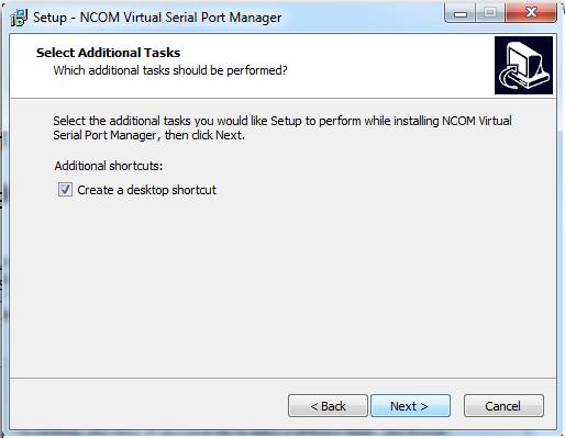 Click Install to install NCOM Virtual Serial Port Manager. 5.