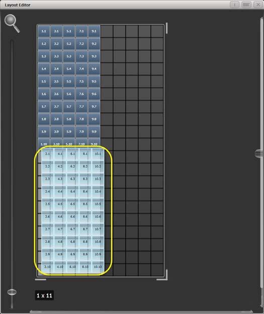 6. Shapes and Pixel Mapper effects - Page 135 3> Drag the selected fixtures so they sit directly under the odd fixtures. 4> Select 'Crop Grid' from the Layout Editor context menu.