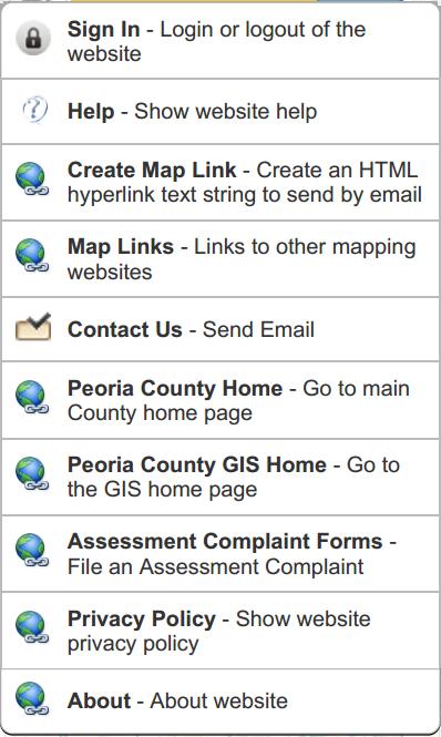 More In this section, you can choose between ten different options: Sign In: if you are a county user or need to view internal data, you can sign in here Help: will show you how to use the website on