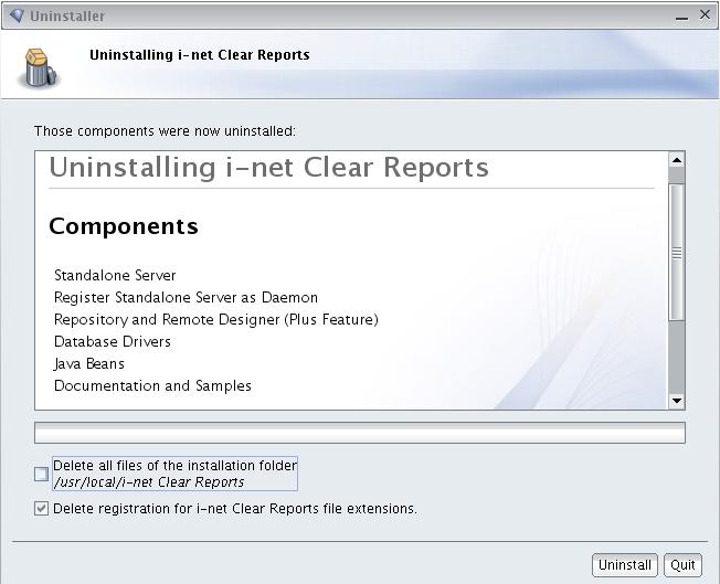 Upgrade/Installation Guide Oracle Communications EAGLE Element Management System Reporting Studio 46.2 Figure 18: i-net Clear Reports uninstaller 4.