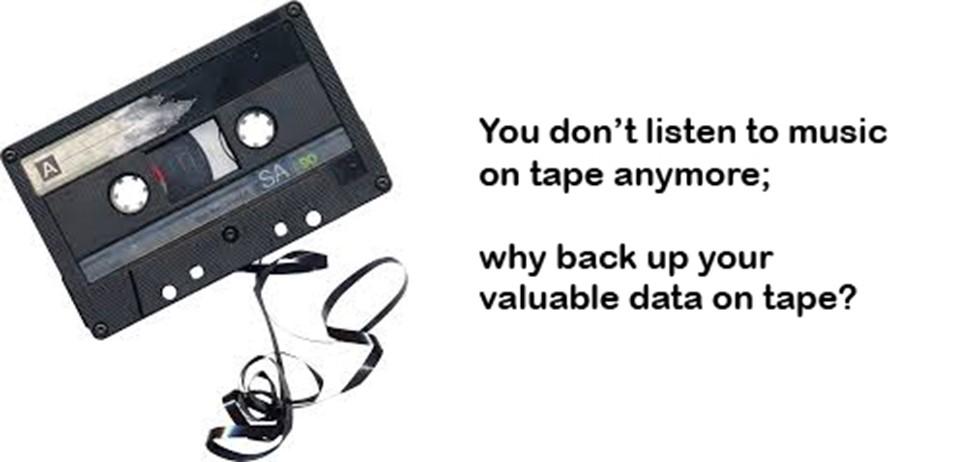 THE PROBLEM Tape Backup Tape backup first came into existence in 1951 when Remington Rand created the first tape drive for backing up large mainframe computers.