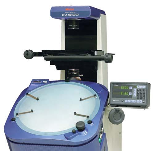 Measuring Projector PV-110 Series 304 This measuring projector is a robust stand-alone device. The large rotatable screen guarantees you good observation and easy measuring.