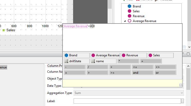Enhance your first dashboard On the right-hand side of the alert field, click the small rectangle to bring up the expressions editor.