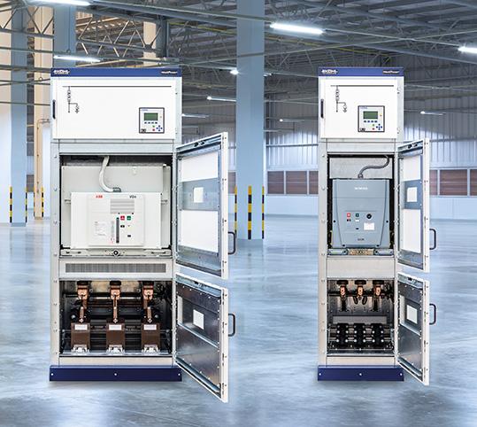 KMP A3 FEATURES Circuit breakers of various manufacturers: ABB (VD4, HD4, VM1, VM1-T), SIEMENS (SION-series), Schneider Electric EasyPact EXE (upon request) Circuit breaker and vacuum contactor in